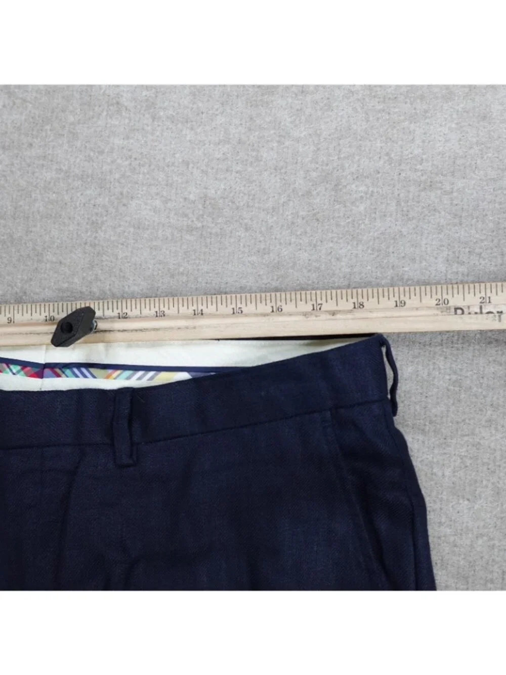 Polo Ralph Lauren Mens Pants 38 x 32 Blue Navy Solid 100% Linen Preston